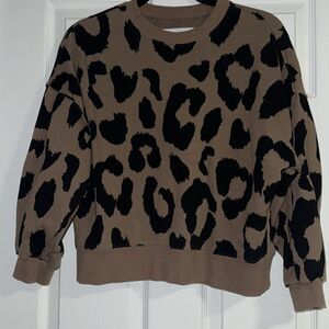 Pistola Brown and Black Leopard Print Sweater